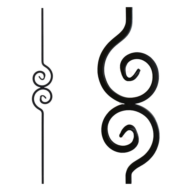 1/2 in. Scroll Iron Baluster