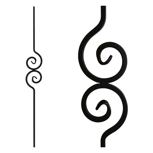 1/2 in. Scroll Iron Baluster