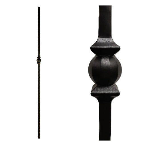 1/2 in. Square Iron Baluster, Single Ball