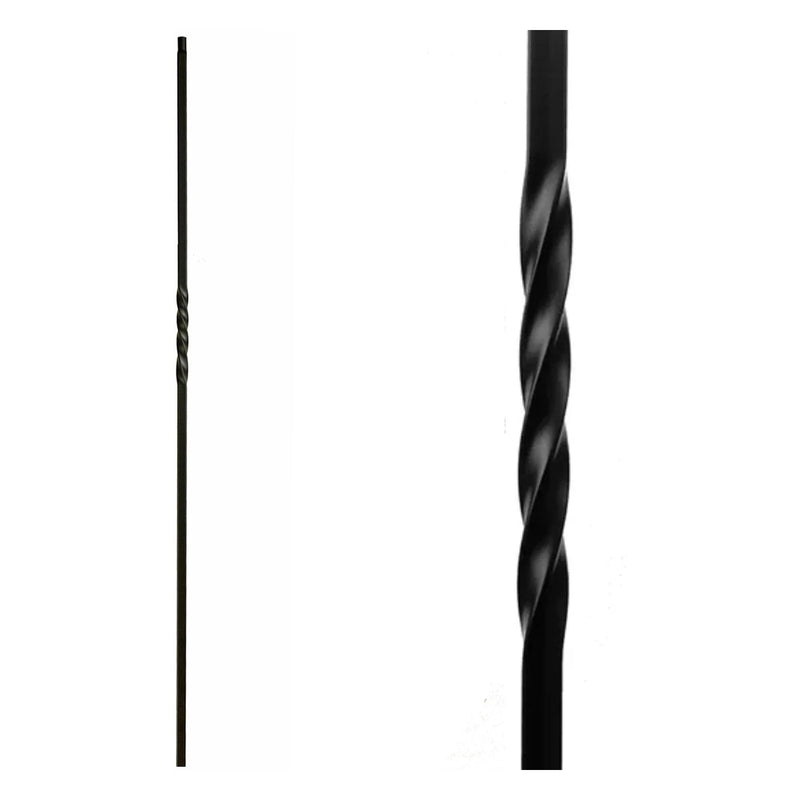 1/2 in. Square Iron Baluster, Single Twist
