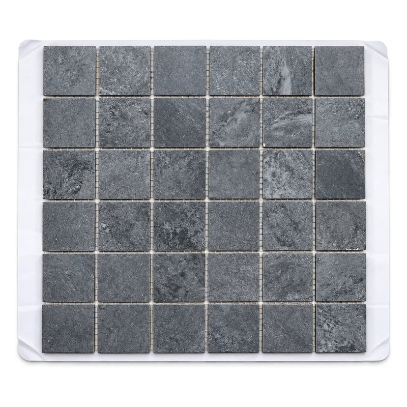 12 in. x 12 in. Square Mosaic Tile Sheet, Dark Gray