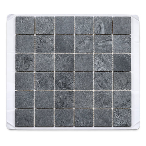 12 in. x 12 in. Square Mosaic Tile Sheet, Dark Gray