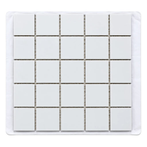 12 in. x 12 in. Square Mosaic Tile, White