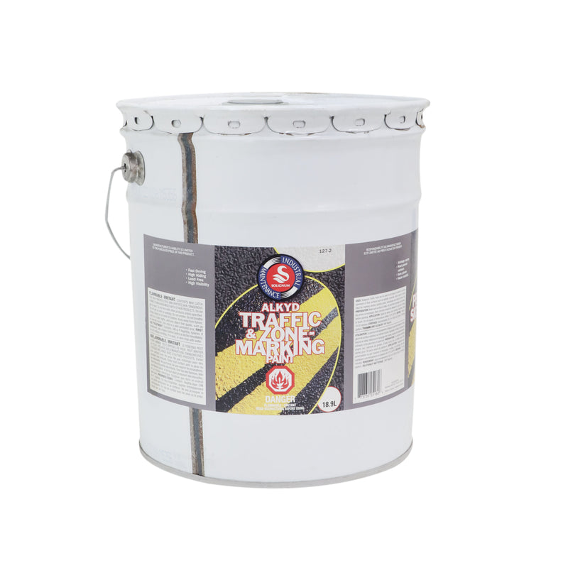 Solignum 醇酸交通标线漆 - 白色 18.9升 (5加仑)