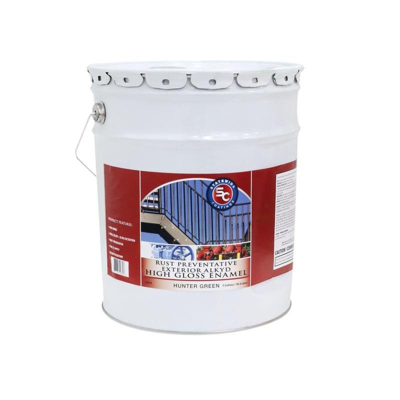 Statewide Rust Preventative Alkyd Enamel Paint – Hunter Green 5 Gallon High Gloss Exterior