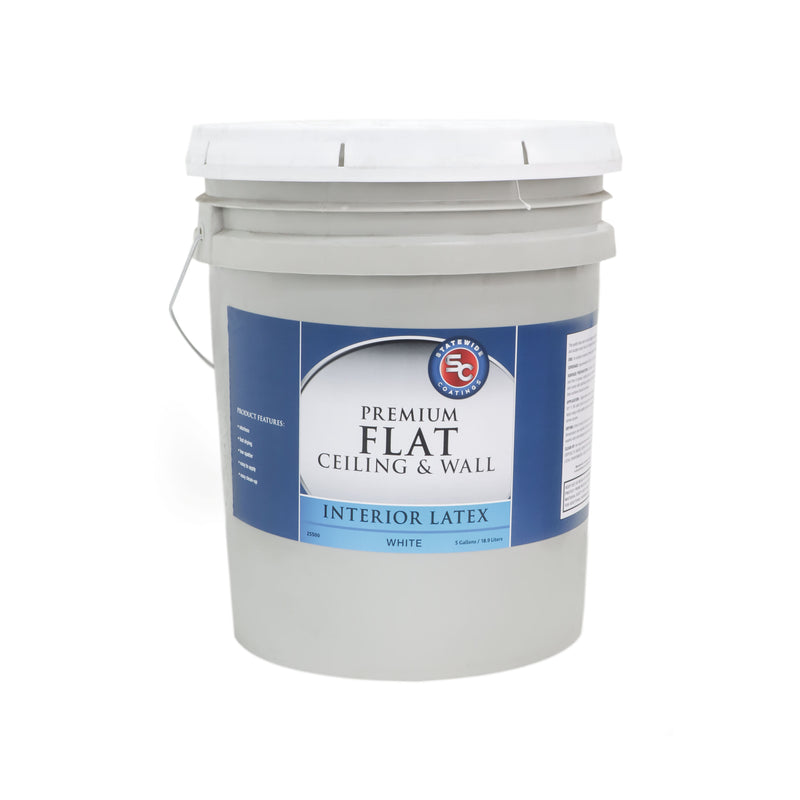 Statewide Coatings Interior Latex Paint – Flat White – 5 Gallon