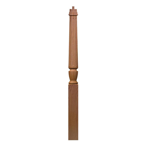 3-1/2 in. x 58 in. Oak Ball Top Newel Post