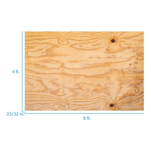 3/4 in. CDX GP Plywood – Exterior Grade, General Purpose - 4 x 8 ft sheet dimensions