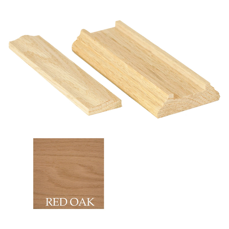 3/4 in. x 2-1/2 in. x 12 ft. Oak Plowed Shoe Rail with Fillet