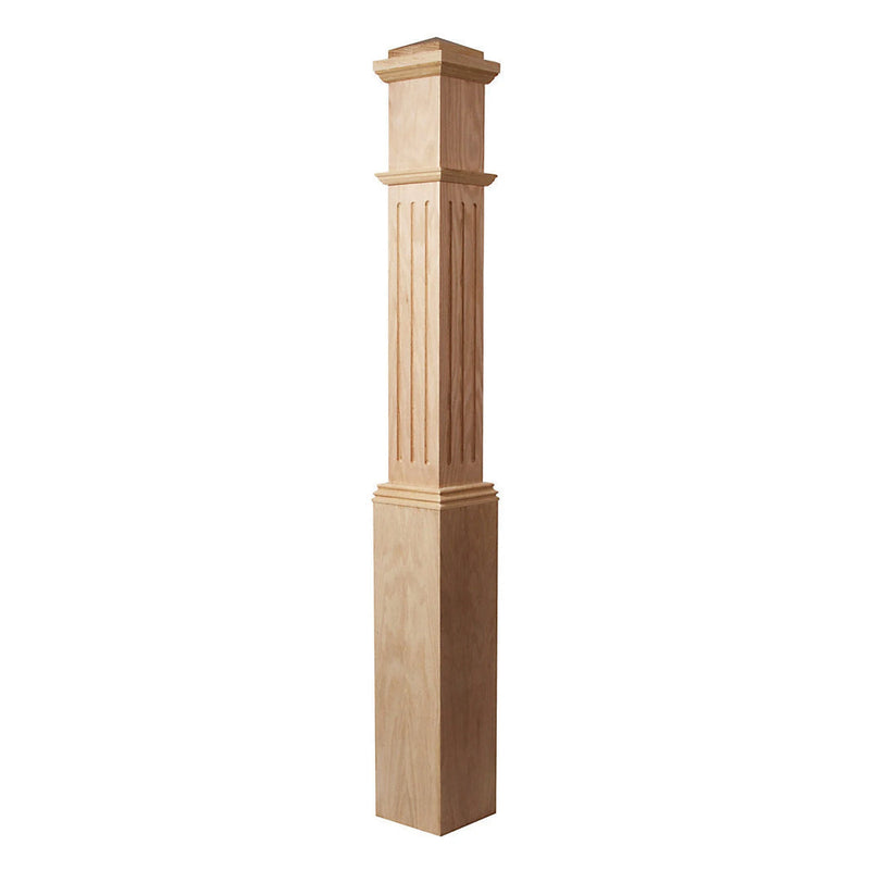 3 in. x 3 in. x 48 in. Square Oak Newel Post