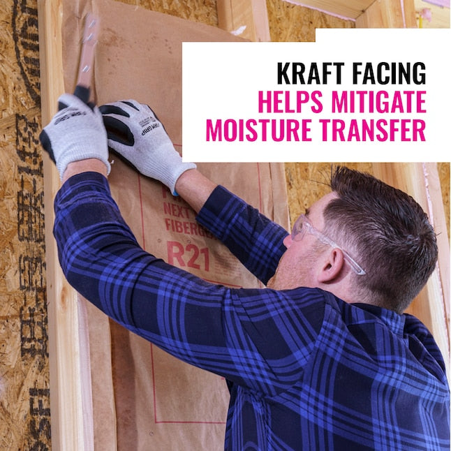R19 Kraft-Faced Insulation – 15" x 93" (77.50 sq ft) – Owens Corning
