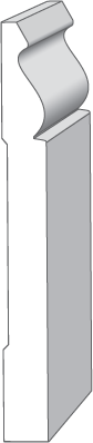 57W Base Moulding – Primed Pine – 5-1/4" –  16'
