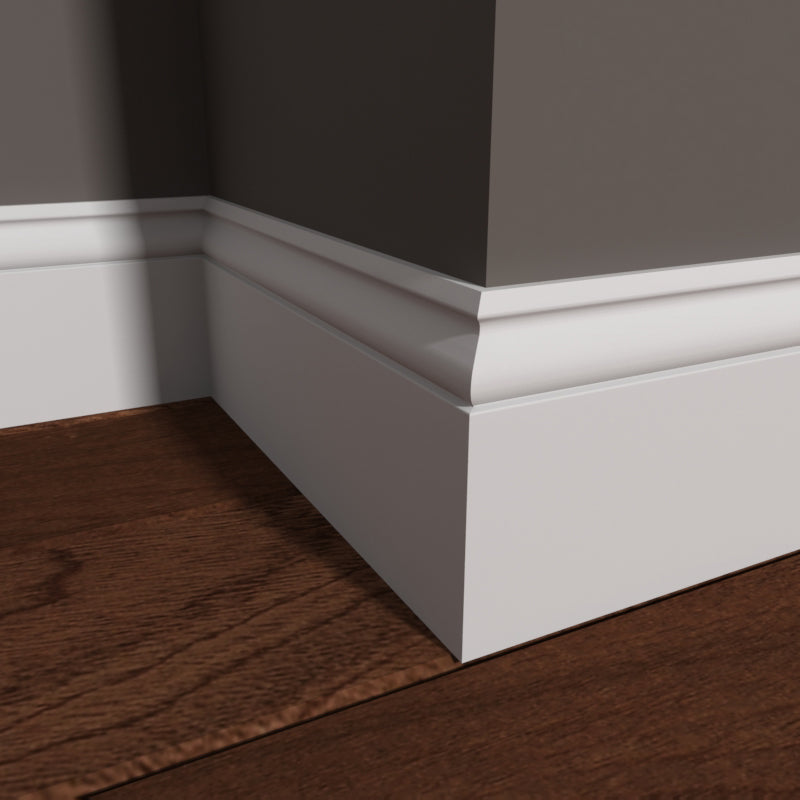 57W Base Moulding – Primed Pine – 5-1/4" –  16'