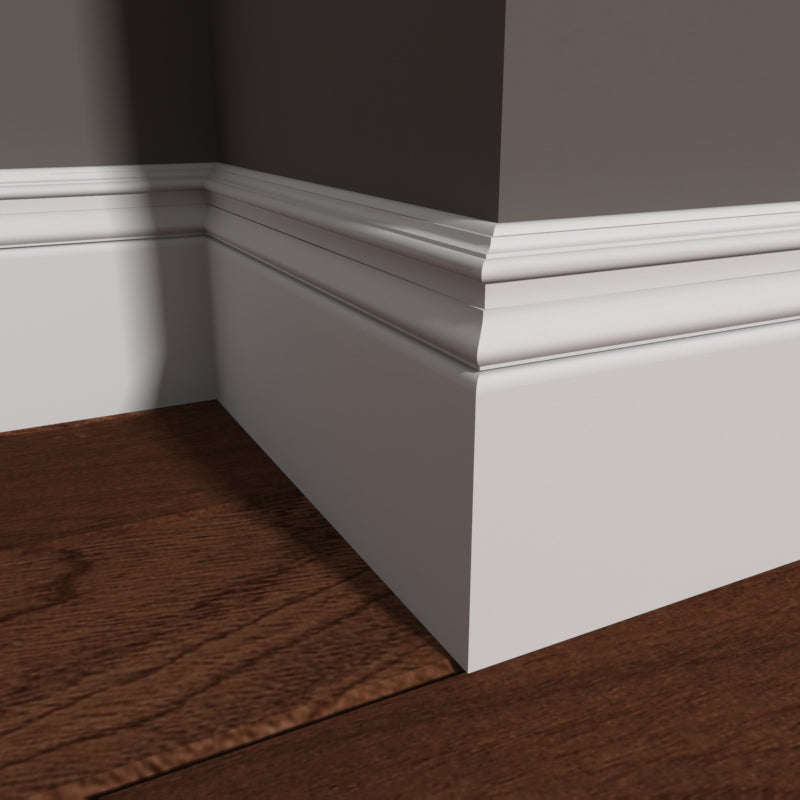 BB6 Base Moulding | The Estate Series – Primed Pine – 6" – 16'