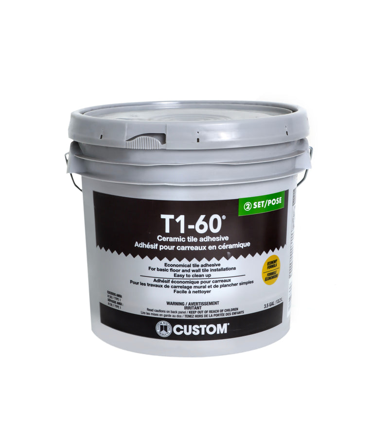 Custom Building Products T1-60 Ceramic Tile Adhesive – 3.5 Gallon