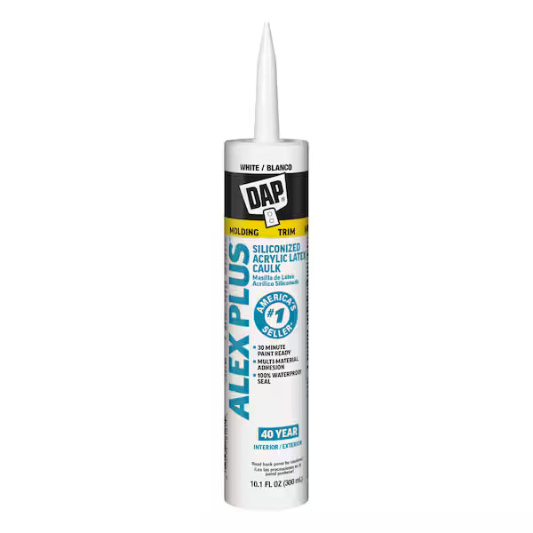 DAP Alex Plus Siliconized Acrylic Latex Caulk – 10 oz