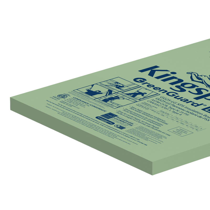 Kingspan GreenGuard Foam Board Insulation – 3/4" x 4' x 8'