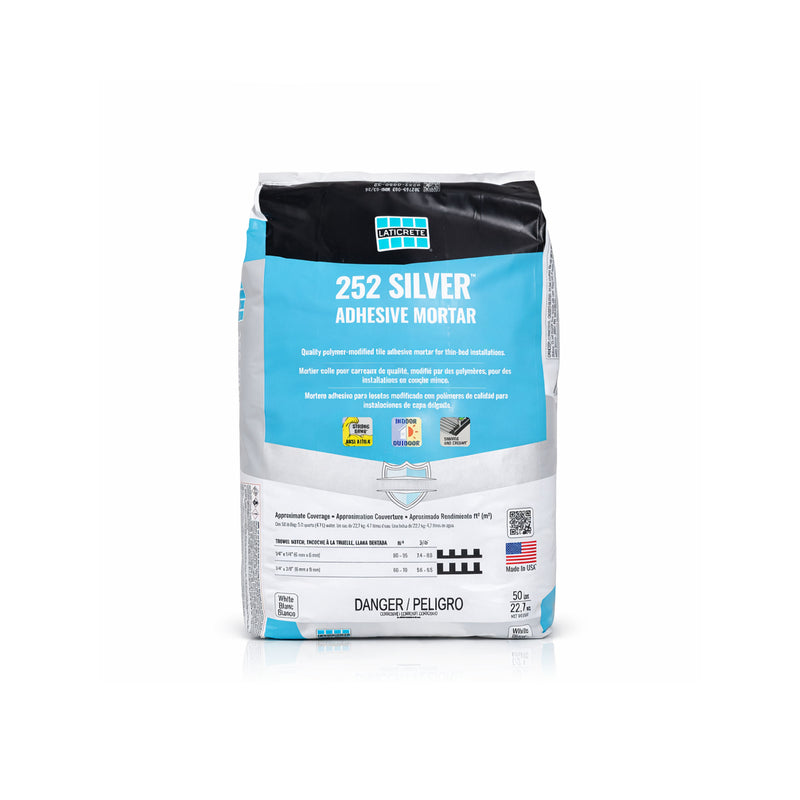 Laticrete 252 Silver White Thin-Set Mortar 50 lb bag