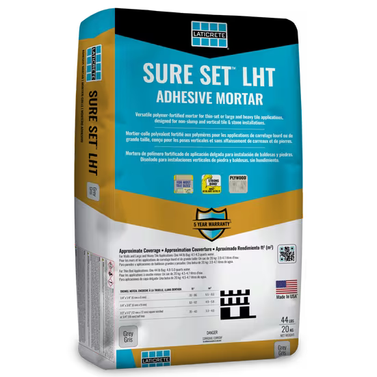 Laticrete Gray Sure Set LHT Adhesive Mortar 44lbs