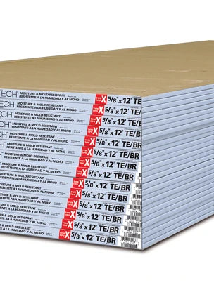 CertainTeed M2Tech® Moisture & Mold-Resistant Drywall – 4' x 8' (1/2", 5/8")