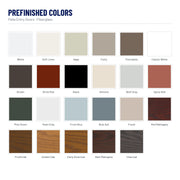 Pella Flush Glazed 1/2 Light Fiberglass Front Door prefinished colors: White, Soft Linen, Sage, Putty, Portobello, Classic White, Brown, Brick Red, Black, Almond, Wolf Gray, Spice Red and 11 more