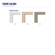 Encompass by Pella Vinyl Double-Hung Window frame colors: White, Almond, Fossil