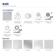 Pella 1/2 Light 1 Panel Plank Fiberglass Front Door glass: Low-E, Advanced Low-E Insulating Glass, AdvancedComfort Low-E Insulating Glass, NaturalSun Low-E with Argon, NaturalSun+ Low-E Insulating, SunDefense™ Low-E Insulating Glass, SunDefense+ Low-E Insulating, Satin Etch, Pear, Double Water, Chord, Narrow Reed