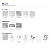 Pella Craftsman Light Fiberglass Front Door glass: Satin Etch, Pear, Double Water, Chord, Narrow Reed, Tune Craftsman Light, Lucas Fan Light Camber Top, Danbury Craftsman Light, Low-E, Advanced Low-E Insulating Glass, AdvancedComfort Low-E Insulating Glass, NaturalSun Low-E with Argon and 3 more