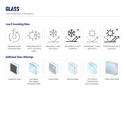 Pella Impervia Fiberglass Casement Window glass: Advanced Low-E Insulating Glass, AdvancedComfort Low-E Insulating Glass, NaturalSun Low-E with Argon, NaturalSun+ Low-E Insulating, SunDefense™ Low-E with Argon, SunDefense+ Low-E Insulating, Tempered Glass, Laminated, Non-Impact Resistant Glass, Tinted Glass, Obscure Glass, STC (Sound Transmission Class)-Improved Sound Control Glass, Triple-Pane Glass