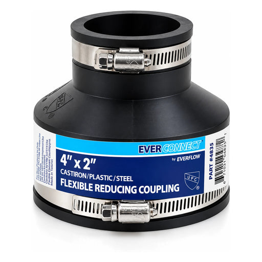 Everflow Everconnect 4 in. x 2 in. Flexible Reducing Coupling, #4835