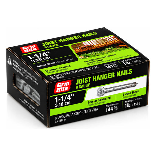 Grip-Rite 1-1/4 in. 9-Gauge Joist Hanger Nails, 1 lb. Box - view 2