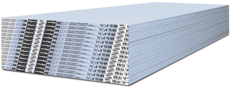 CertainTeed M2Tech® Moisture & Mold-Resistant Drywall – 4' x 8' (1/2", 5/8")