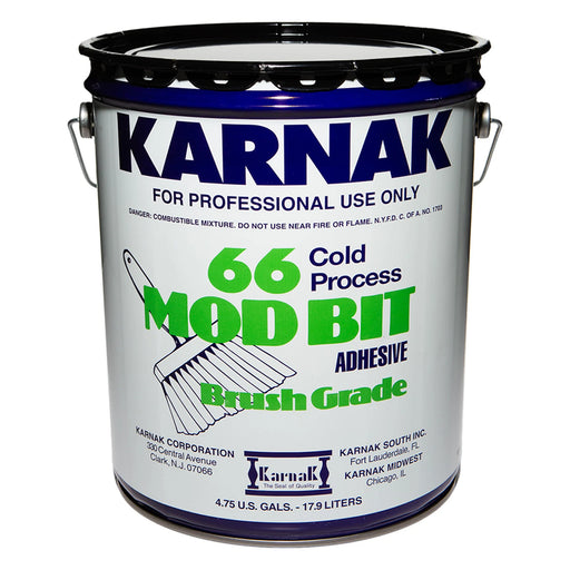 Karnak 5 Gal. #66 Modified Bitumen Adhesive, Brush Grade