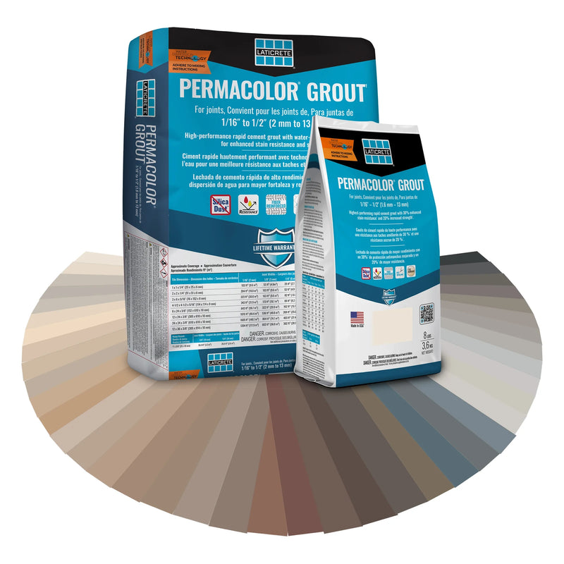 Laticrete Permacolor Sanded Grout, #44 Bright White, 25 lb.