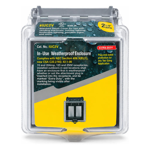 NAI In-Use Weatherproof Enclosure, 2-Gang, 2-1/4 in. Depth