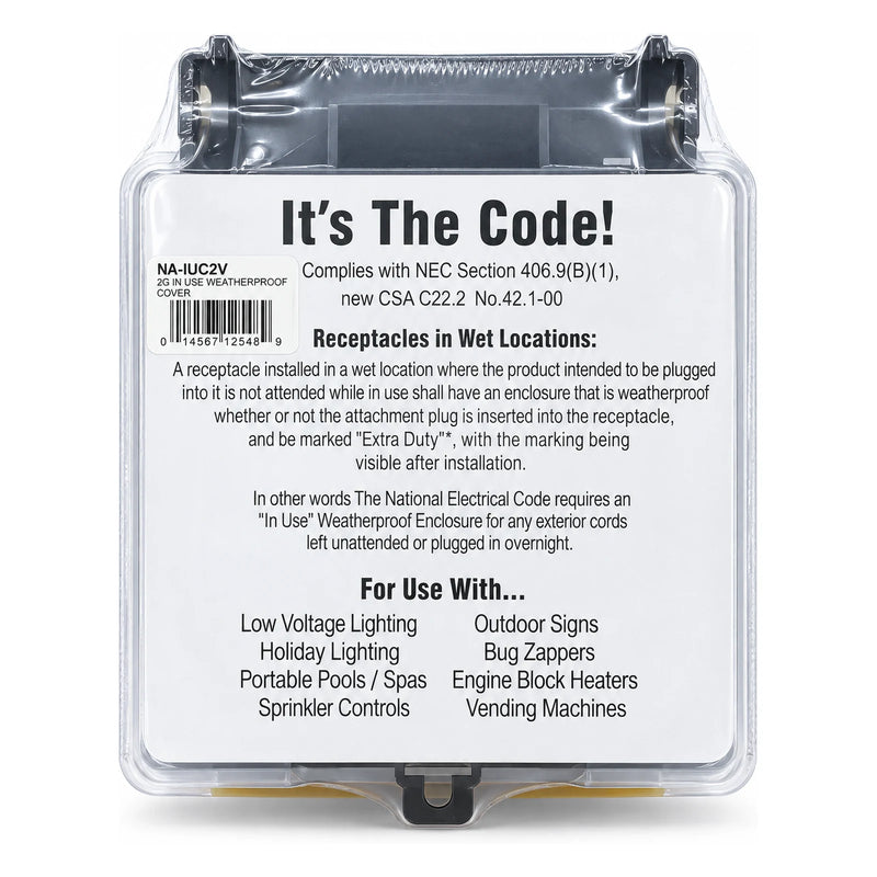 NAI In-Use Weatherproof Enclosure, 2-Gang, 2-1/4 in. Depth - view 3