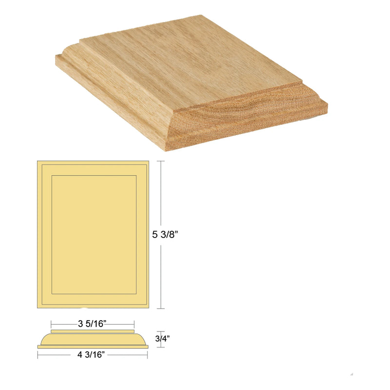 Oak Rectangle Rosette