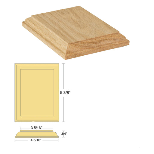 Oak Rectangle Rosette