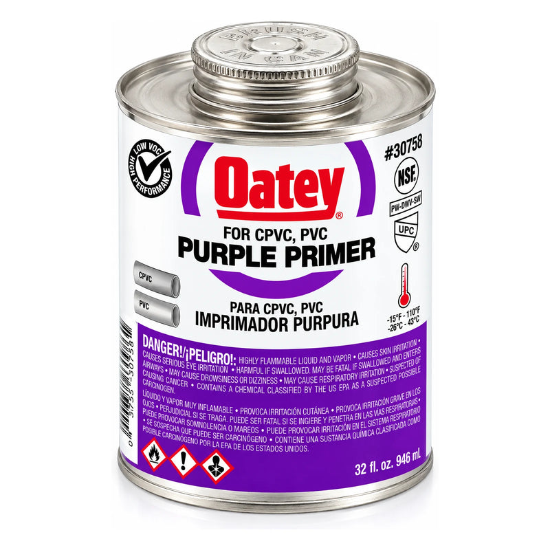 Oatey 32 oz. Purple Primer for CPVC & PVC, #30758