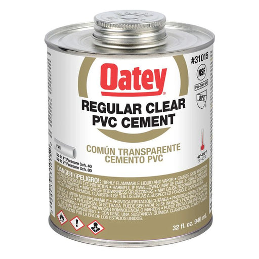 Oatey 32 oz. Regular Clear PVC Cement