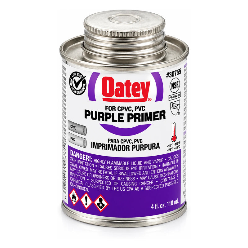 Oatey 4 oz. Purple Primer for CPVC & PVC, #30755
