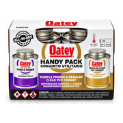 Oatey Handy Pack Purple Primer & Regular Clear PVC Cement, 4 oz. Each, #30246