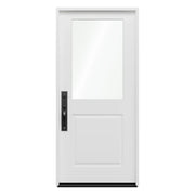 Pella Flush Glazed 1/2 Light Fiberglass Front Door