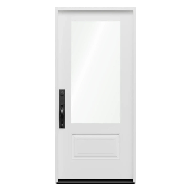 Pella Flush Glazed 3/4 Light Fiberglass Front Door