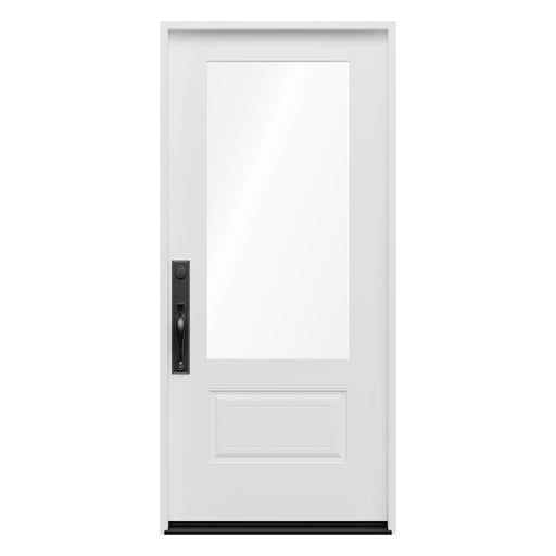 Pella Flush Glazed 3/4 Light Fiberglass Front Door