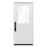 Pella 1/2 Light 1 Panel Plank Fiberglass Front Door