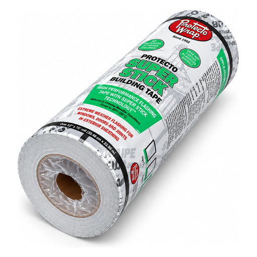 Protecto Wrap Super Stick Building Tape, 12 in. x 75 ft. - view 2