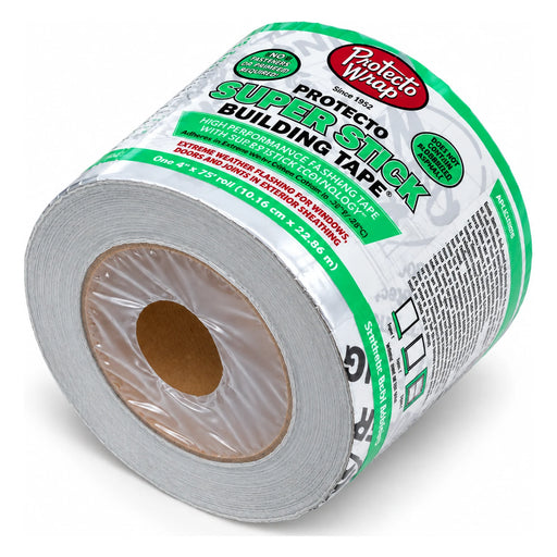 Protecto Wrap Super Stick Building Tape, 4 in. x 75 ft. - view 2