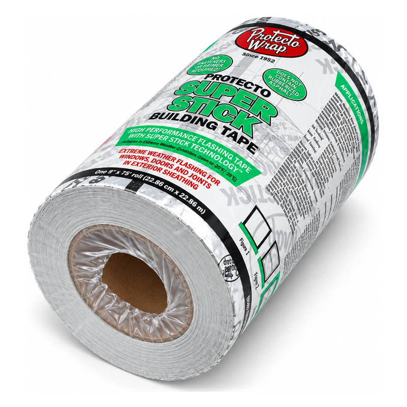 Protecto Wrap Super Stick Building Tape, 9 in. x 75 ft. - view 2