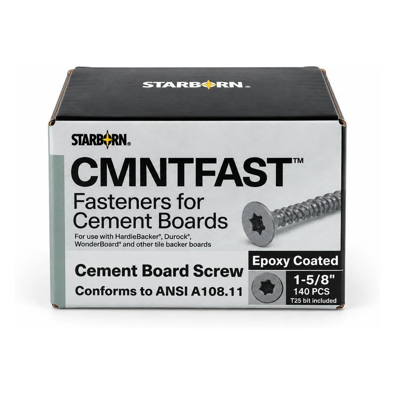 Starborn CMNTFAST 1-5/8 in. Cement Board Screws, 140 Pieces